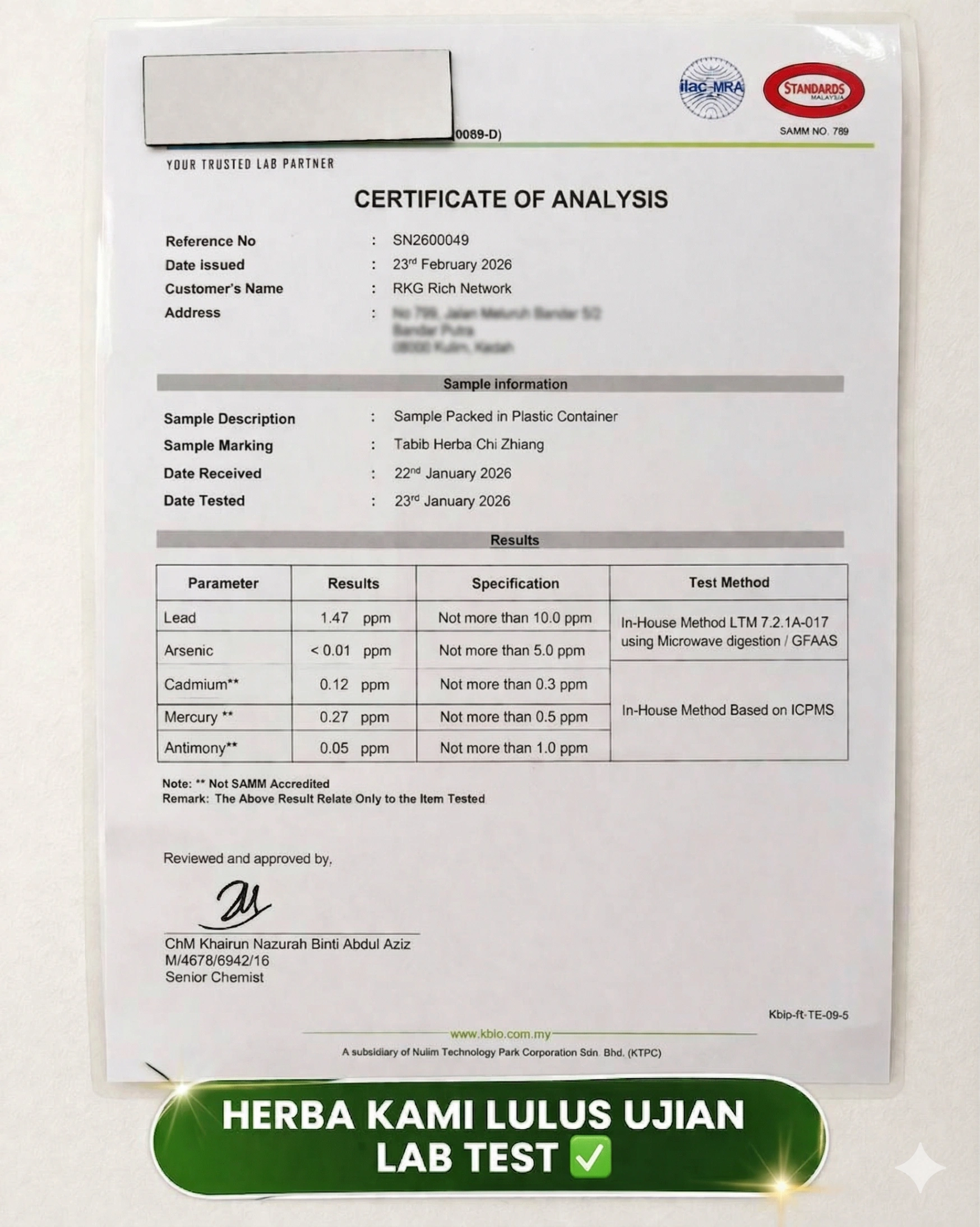 Sijil Perakuan 1